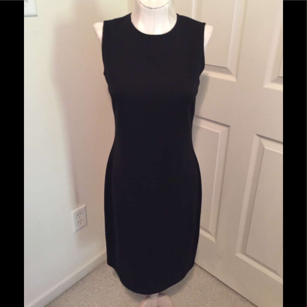 St. John Caviar Dress Sheath Black Size 6